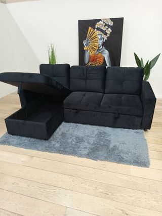 Sofá Chaise Longue Negro