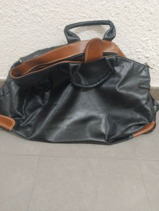 Bolso de viaje Week End negro y marrón