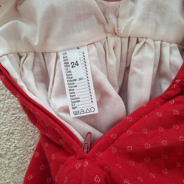 Vestido vermelho 24 meses - Novo