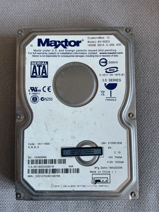 Disco Duro Maxtor DiamondMax 10 160GB SATA