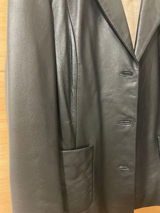 Chaqueta Piel Vintage Mujer Negra