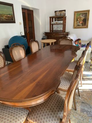 Mesa de comedor madera 8 personas