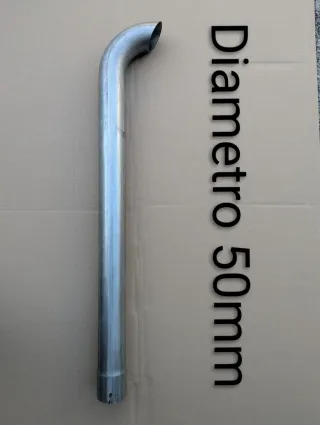 Tubo escape curvado 75cm diametro 50mm