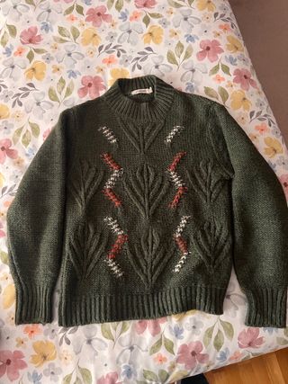 Jersey verde Slowlove con bordados