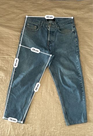 Jeans Zara taglio mom blu