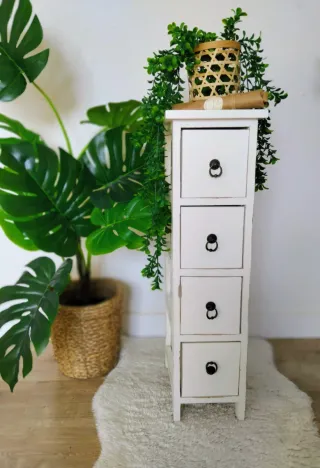 Tavolino, cassettiera in legno