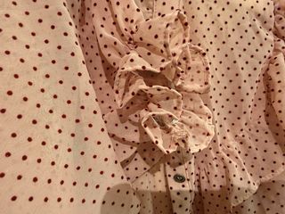 Blusa Zara Lunares Rosa Volantes