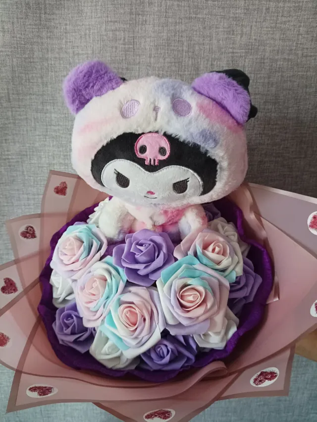 El regalo soñado: ramo Kuromi, estilo Tie-Dye (7)