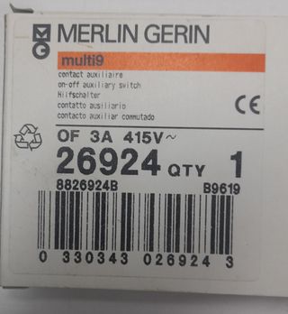 Contacto Auxiliar Merlin Gerin 26924