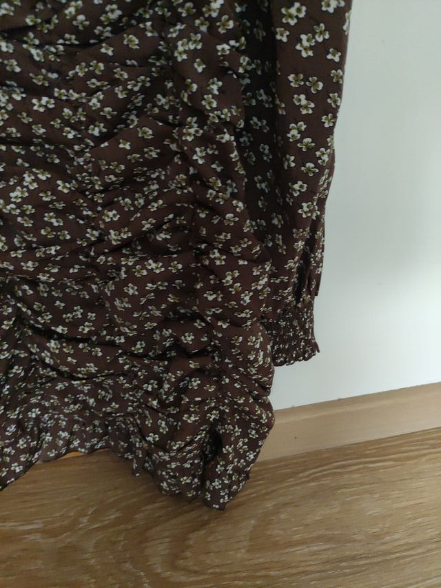 Vestido estampado floral marrón talla S