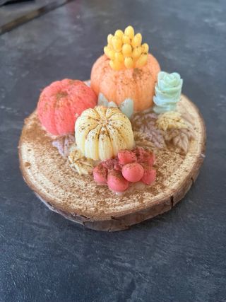 Centros de mesa otoño calabazas y hojas