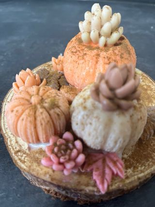 Centros de mesa otoño calabazas y hojas