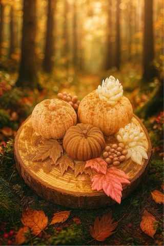 Centros de mesa otoño calabazas y hojas