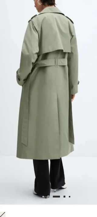 Trench Mango oversize doble botonadura. Talla L