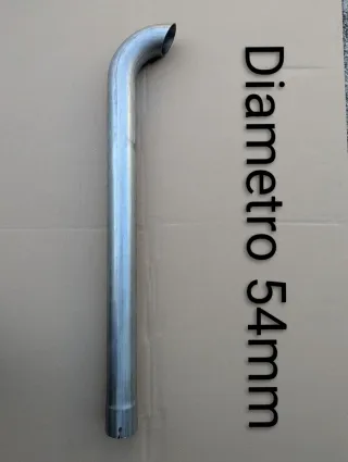 Tubo escape curvado 75cm diametro 54mm