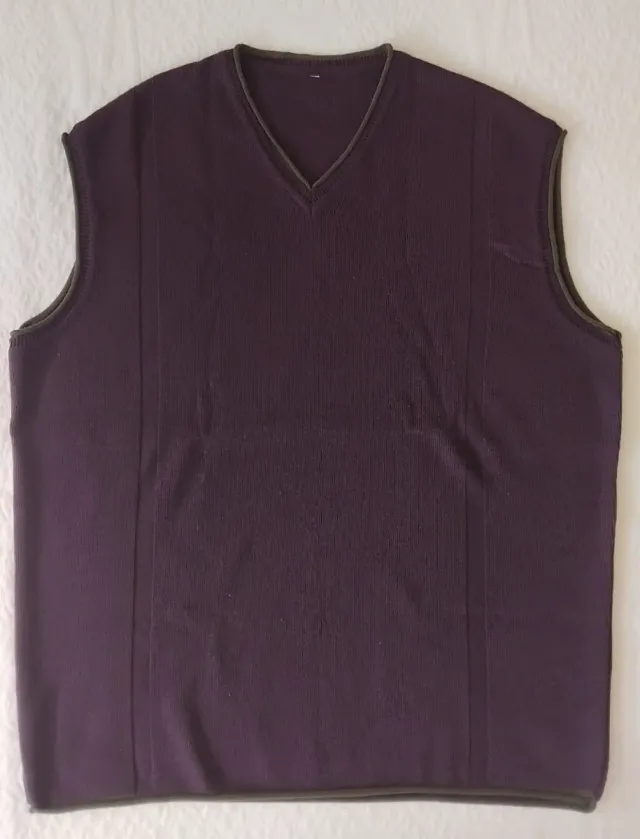 Chaleco de vestir morado vintage hombre