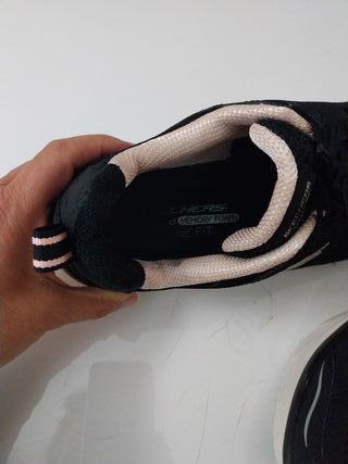 Scarpe sportive Skechers nere e rosa