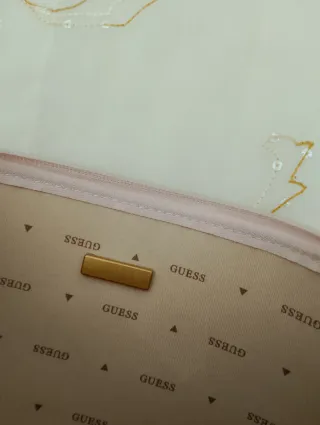 Borsa Guess fantasia geometrica rosa