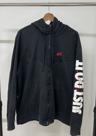Felpa con zip Nike nera
