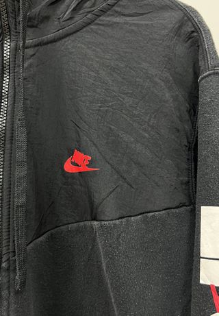 Felpa con zip Nike nera