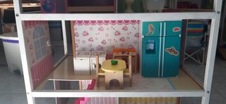 Casa de muñecas de madera grande 110cm