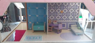 Casa de muñecas de madera grande 110cm