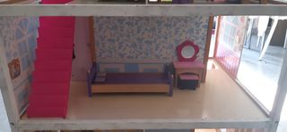 Casa de muñecas de madera grande 110cm