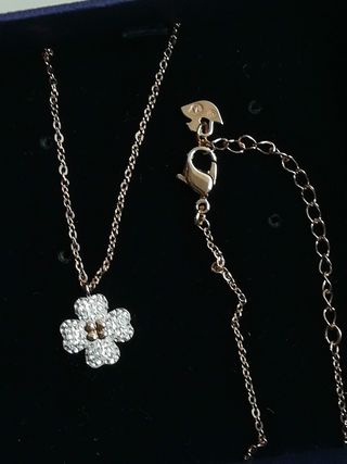 Colgante Swarovski Mujer Flor Oro/Plata