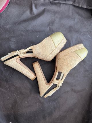 Sandalias tacon Chanel 