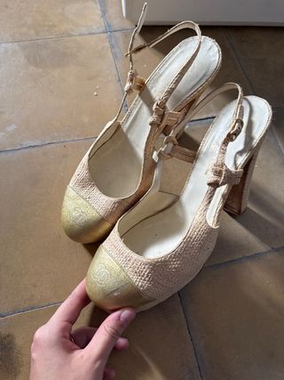 Sandalias tacon Chanel 