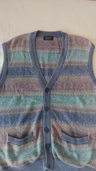 Chaleco de punto vintage hombre