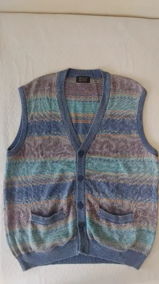 Chaleco de punto vintage hombre