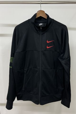 Felpa con zip Nike nera