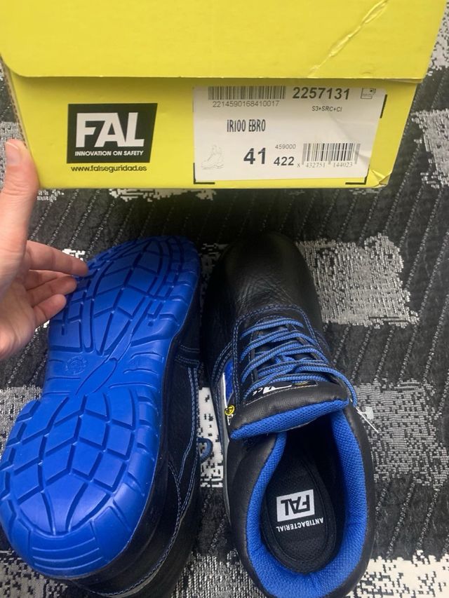 Botas de seguridad FAL negras y azules