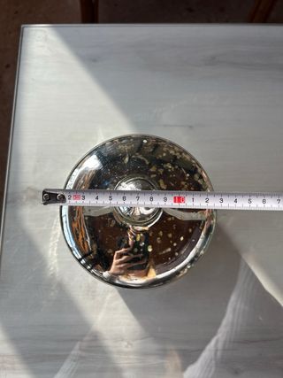 Bombonera de cristal plateado