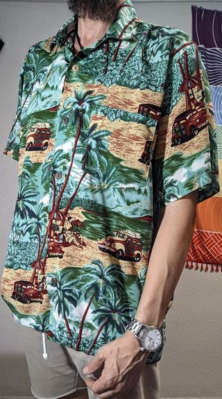 Camisa Hawaiana Estampada
