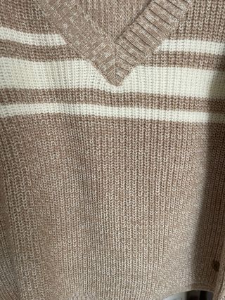 Jersey Brownie rayas beige y blanco