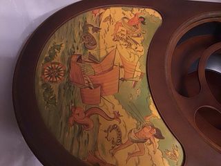 Mueble Bar Globo Terráqueo Madera, con ruedas.