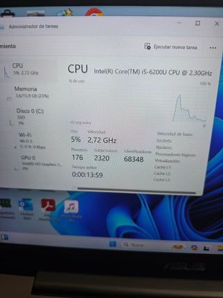 Ordenador portátil ASUS I5 SEXTA GENERACIÓN, 16RAM