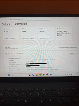 Asus Zenbook i7 14 Negro