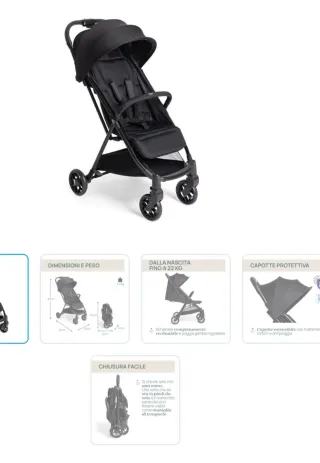 Passeggino leggero Chicco Urbino Black