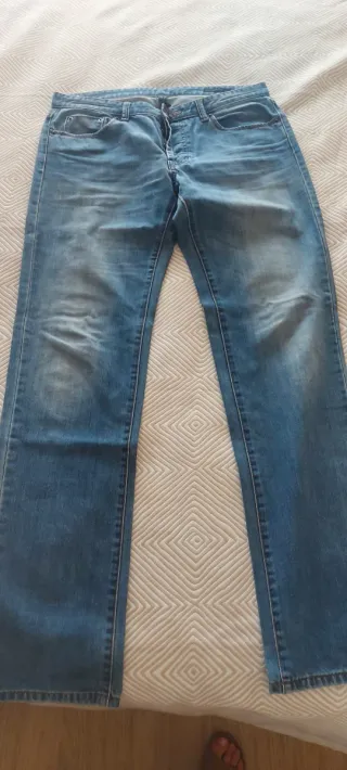 Pantalón Vaquero Benetton Hombre Azul