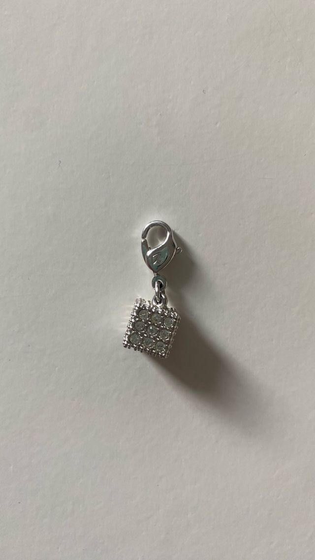 Charm Swarovski Cubo Brillante Plata