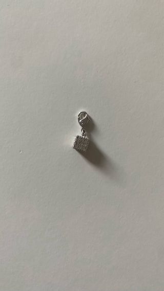 Charm Swarovski Cubo Brillante Plata