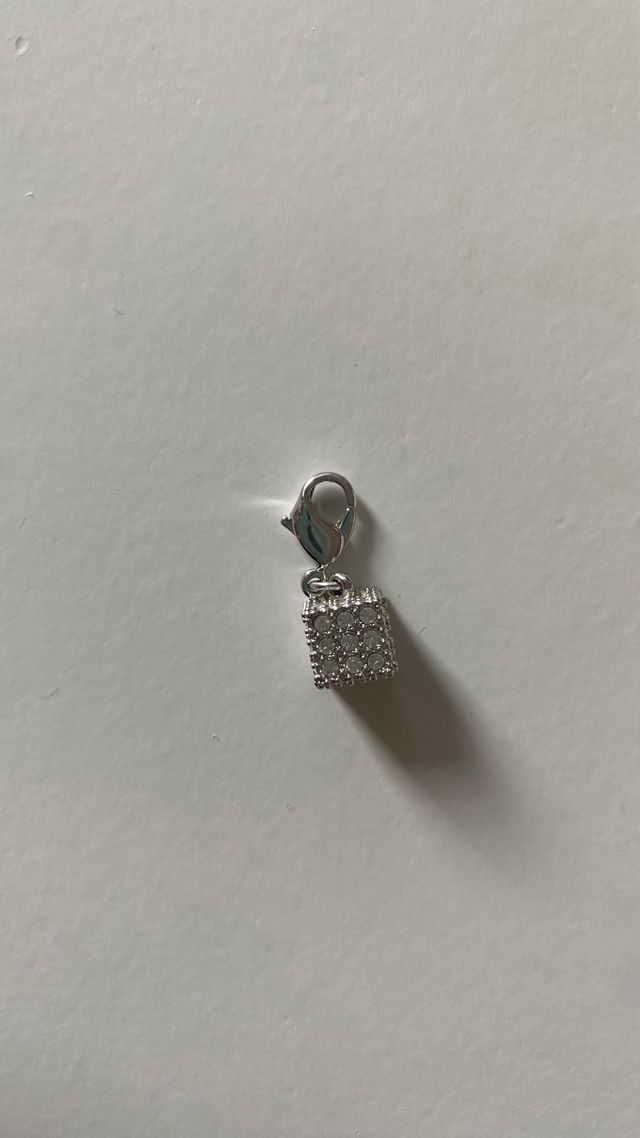 Charm Swarovski Cubo Brillante Plata