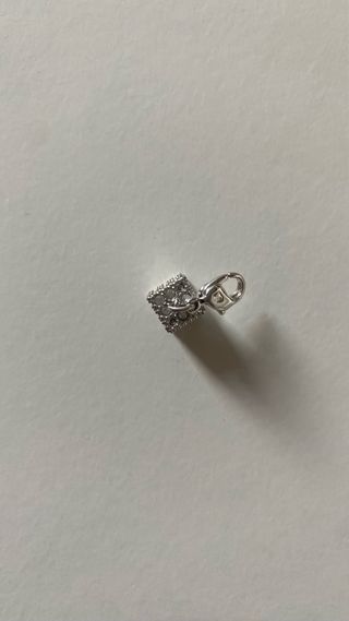 Charm Swarovski Cubo Brillante Plata