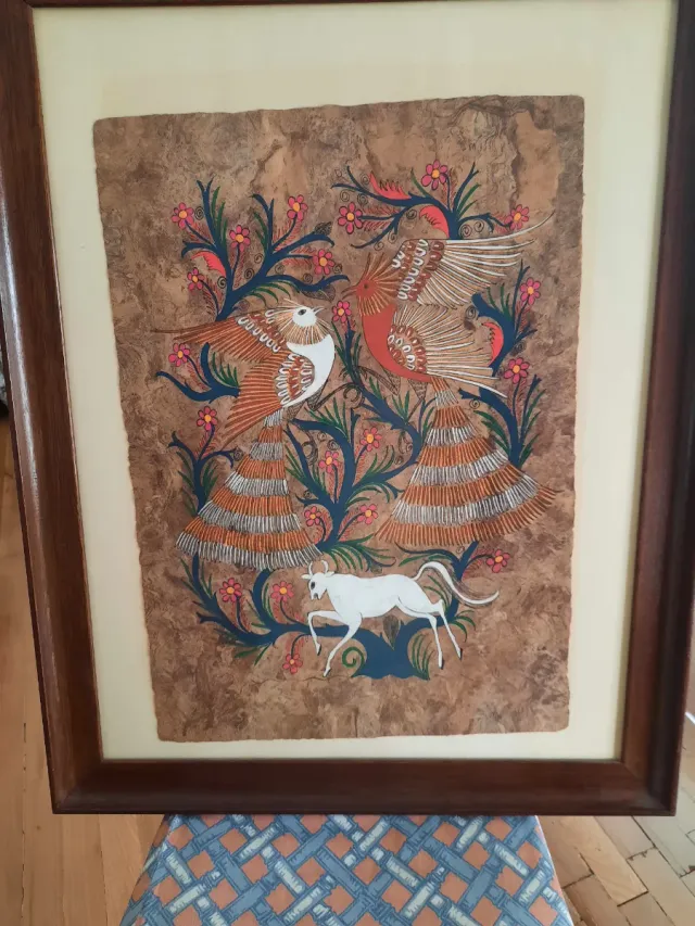 Pareja Cuadros Papel Amate Mexicano