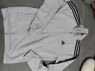 Sudadera Adidas Gris con Cremallera