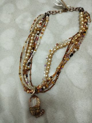 Set 6 collane perle e cristalli