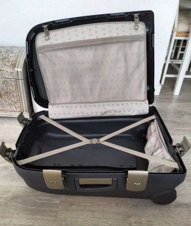 Maleta Jaslen azul y plateada